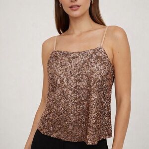 Tory Burch Sequin Camisole - Bronze